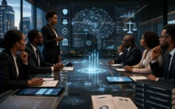AI governance in modern boardroom setting